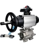 Кран шаровой DN.ru BV3232P(3pc)-FP-SW-ISO-H Ду100 Ру63 полнопроходной, корпус - нержавеющая сталь SS316, под приварку, с пневмоприводом PA-DA-105-1, пневмораспределителем 4V320-08 AC220V, БКВ APL-210N
