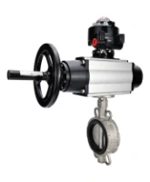 Затвор дисковый поворотный DN.ru WBV3131V-2W-Fb-H Ду150 Ру16 межфланцевый, корпус - нержавеющая сталь 304, диск - нержавеющая сталь 304, уплотнение - VITON, с пневмоприводом PA-DA-105-1 и БКВ APL-510N EX