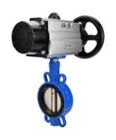 Затвор дисковый поворотный DN.ru WBV1413E-2W-Fb-H Ду150 Ру16, межфланцевый, корпус - чугун GGG50, диск - чугун GGG40, уплотнение - EPDM, с пневмоприводом DN.ru PA-DA-105-1