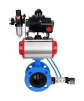 Затвор дисковый поворотный DN.ru WBV1313E-2W-F-H Ду100 Ру16 фланцевый, корпус - чугун GGG40, диск - чугун GGG40, EPDM, с пневмоприводом DN.ru PA-DA-105, пневмораспределителем DN.ru 4V320-08 AC220V, БКВ DN.ru APL-410N EX и БПВ DN.ru AFC2000