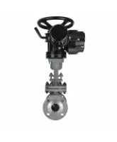 Задвижка клиновая 30с941нж DN.ru GVWR2121M-2W-F-ОСТ Ду50 Ру16 GAIR фланцевая, корпус - сталь 25Л, материал клина - сталь 25Л, уплотнение - металл, с ОСТ-фланцем, с электроприводом DN.ru MT-N-010M-O2-380VAC-У1 пятикулачковым