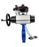 Затвор дисковый поворотный DN.ru WBV1631E-2W-Fb-H Ду125 Ру16 LUG корпус - чугун QT450, диск - нержавеющая сталь 304, уплотнение - EPDM, с пневмоприводом PA-DA-105-1, пневмораспределителем 4V320-08 AC220V, БКВ APL-410N EX и БПВ AFC2000