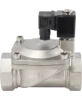 Клапан электромагнитный DN.ru VS431-ET-NC-24VDC 2″ Ду50 Ру16, соленоидный двухходовой, корпус - нержавеющая сталь 304, уплотнение - EPDM, резьбовой, нормально-закрытый, пилотный, катушка - 24В