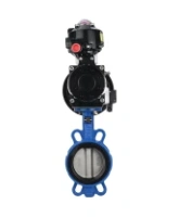 Затвор дисковый поворотный DN.ru WBV1132N-2W-Fb-H Ду125 Ру16, корпус - чугун GG25, диск - нержавеющая сталь 316L, уплотнение - NBR, с пневмоприводом PA-DA-105-1, пневмораспределителем 4M310-08 AC220V, БКВ APL-510N EX, БПВ AFC2000