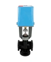 Клапан запорно-регулирующий DN.ru VSR1-13V-PED-F Ду100 Ру16 Kv150м3/ч, односедельный, фланцевый, корпус - чугун EN-JS1025, уплотнение - фторкаучук (Viton, FPM) с электроприводом XCK220-3000 AC220В