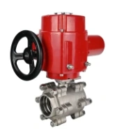 Кран шаровой DN.ru BV3232P(3pc)-FP-SW-ISO-H Ду80 Ру63 полнопроходной, корпус - нержавеющая сталь SS316, под приварку, с электроприводом взрывозащищенным DN.ru QT-EX-015M-O2-380VAC-У1 с моментной муфтой и штурвалом