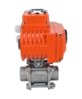 Кран шаровой DN.ru BV3232P(3pc)-FP-W-ISO-H WDVF Ду25 Ру63 полнопроходной, трехсоставной, корпус - нержавеющая сталь 316, уплотнение - PTFE, под приварку, с 1/4-оборотным электроприводом DN.ru QT-N-003EM-O1-24VDC-У1 HARK