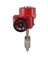 Затвор дисковый поворотный DN.ru WBV3232E-2W-Fb-H Ду150 Ру16, корпус - нержавеющая сталь 316L, диск - нержавеющая сталь 316L, уплотнение - EPDM, с электроприводом DN.ru QT-EX-015M-O2-220VAC-У1 220В