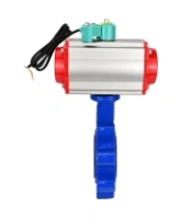 Затвор дисковый поворотный DN.ru WBV1616E-2W-Fb-H Ду100 Ру16 LUG корпус - чугун QT450, диск - чугун QT450, уплотнение - EPDM, с пневмоприводом PA-DA-083 и магнитным переключателем ALS200D