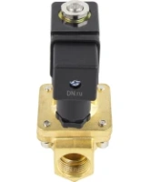 Клапан электромагнитный DN.ru VS400-ET-NC-24VDC 1/2″ Ду15 Ру16, соленоидный двухходовой, корпус - латунь, уплотнение - EPDM, резьбовой, нормально-закрытый, пилотный, катушка - 24В