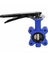 Затвор дисковый поворотный DN.ru WBV1616E-2W-Fb-H Ду50 Ру16 LUG межфланцевый, корпус - чугун QT450, диск - чугун QT450, уплотнение - EPDM, с рукояткой