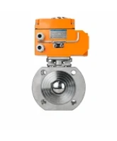 Кран шаровой DN.ru BV3232P-FP-Fb-ISO-H WDVF Ду100 Ру16 полнопроходной, межфланцевый, корпус - нержавеющая сталь 316, уплотнение - PTFE, с электроприводом QT-N-020EM-O1-220VAC-У1 HARK