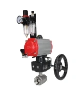 Кран шаровой DN.ru BV3232P(2pc)-FP-T-ISO-H Ду65 Ру40 полнопроходной двухходовой, нержавеющая сталь SS316, внутренняя резьба, PTFE, с пневмоприводом PA-DA-083, с пневмораспределителем 4M310-08 AC220V, с ручным дублером MON2-450-T28-ISO, с БПВ AFC2000