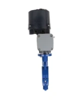 Затвор дисковый поворотный DN.ru WBV3434Pf-2W-Fb-H Ду80 Ру16 корпус - углеродистая сталь WCB, диск - углеродистая сталь WCB, футерованный PTFE, уплотнение - PTFE, с электроприводом четвертьоборотным DN.ru QTSA-N-007EM-O0-220VAC с пружинным возвратом