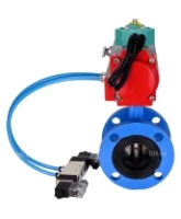 Затвор дисковый поворотный DN.ru WBV1331E-2W-F-H Ду50 Ру16 корпус - чугун GGG40, диск - нержавеющая сталь 304, уплотнение - EPDM, с пневмоприводом PA-DA-105, пневмораспределителем 4V320-08 AC220V и магнитным переключателем ALS200D