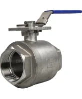 Кран шаровой DN.ru BV3232P(2pc)-FP-T-ISO-H Ду80 Ру40 полнопроходной двухходовой, нержавеющая сталь 316, внутренняя резьба, уплотнение - PTFE, с ISO-фланцем и рукояткой, 17х17, F07/F10