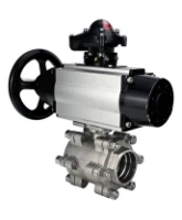 Кран шаровой DN.ru BV3232P(3pc)-FP-SW-ISO-H Ду100 Ру63 полнопроходной, корпус - нержавеющая сталь SS316, под приварку, с пневмоприводом PA-DA-105-1, пневмораспределителем 4M310-08 DC24V, БКВ APL-210N