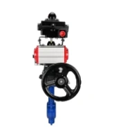 Затвор дисковый поворотный DN.ru WBV1432N-2W-Fb-H Ду125 Ру16, корпус - чугун GGG50, диск - нержавеющая сталь 316L, уплотнение - NBR, с пневмоприводом PA-DA-105, пневмораспределителем 4M310-08 AC220V, БКВ APL-410N EX и ручным дублером MON3-700-T38-ISO