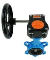 Затвор дисковый поворотный DN.ru WCB-316L-EPDM Ду100 Ру16 межфланцевый, корпус - углеродистая сталь WCB, диск - нержавеющая сталь 316L, уплотнение - EPDM, с редуктором Pro-Gear X-21-W-200