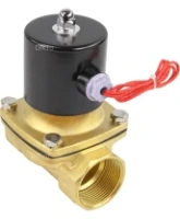 Клапан электромагнитный DN.ru VS100-VT-NC-24VAC 1 1/2″ Ду40 Ру10 прямого действия двухходовой, корпус - латунь, присоединение - внутренняя резьба, уплотнение - VITON, нормально-закрытый, катушка - 24 В AC