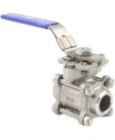 Кран шаровой DN.ru BV3232P(3pc)-FP-W-ISO-H Ду25 Ру63 полнопроходной двухходовой, нержавеющая сталь SS316, под приварку, уплотнение - PTFE, с ISO фланцем и рукояткой
