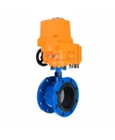 Затвор дисковый поворотный DN.ru WBV1331E-2W-F-H Ду125 Ру16 фланцевый, корпус - чугун GGG40, диск - нержавеющая сталь 304, уплотнение - EPDM, с электроприводом QT-EX-030M-O2-220VAC-У1 с моментной муфтой 220В