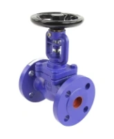 Клапан запорный сильфонный DN.ru VSO1121M-F-S Ду100 Ру16, фланцевый, корпус - чугун GG25, уплотнение - металл, управление - штурвал