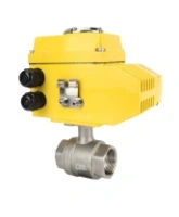 Кран шаровой DN.ru BV3232P(2pc)-FP-T-ISO-H Ду15 Ру63 полнопроходной двухходовой, нержавеющая сталь 316, внутренняя резьба, уплотнение - PTFE, с электроприводом четвертьоборотным QT-N-005EM-O1-24VDC-У1