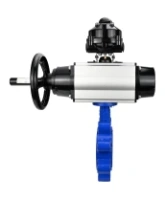 Затвор дисковый поворотный DN.ru WBV1631E-2W-Fb-H Ду125 Ру16 LUG корпус - чугун QT450, диск - нержавеющая сталь 304, уплотнение - EPDM, с пневмоприводом DN.ru PA-DA-105-1, пневмораспределителем 4M310-08 AC220V и БКВ APL-510N EX