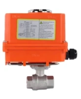 Кран шаровой DN.ru BV3232P(2pc)-FP-T-ISO-H Ду20 Ру63 полнопроходной двухходовой, нержавеющая сталь 316, внутренняя резьба, уплотнение - PTFE, с электроприводом четвертьоборотным QT-N-003EM-O1-220VAC-У1 MINI