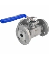 Кран шаровой DN.ru BV3232P(4pc)-FP-3WT-F-ISO-H Ду15 Ру16 полнопроходной трехходовой, нержавеющая сталь SS316, фланцевый, уплотнение - PTFE, ISO-фланец F03/F04 квадрат 9х9, с рукояткой