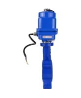 Затвор дисковый поворотный DN.ru WBV1616E-2W-Fb-H Ду50 Ру16 LUG межфланцевый, корпус - чугун QT450, диск - чугун QT450, уплотнение - EPDM, с электроприводом QT-N-003EM-O1-12VDC-У1 blue 12В