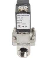 Клапан электромагнитный DN.ru VS431-ET-NC-24VAC 1/2″ Ду15 Ру16 пилотного действия двухходовой, корпус - сталь нержавеющая 304, присоединение - внутренняя резьба, уплотнение - EPDM, нормально-закрытый, катушка - 24В AC