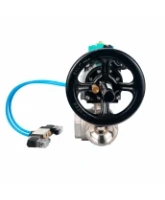 Кран шаровой DN.ru BV3232P(4pc)-SP-3WL-T-ISO-H WDVF Ду65 Ру40 стандартнопроходной, 3-ходовой L-тип, внутренняя резьба, нержавеющая сталь AISI 316, с пневмоприводом PA-DA-105-1, пневмораспределителем 4V320-08 AC220V и магнитным переключателем ALS200D
