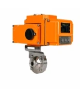 Затвор дисковый поворотный DN.ru WBV3131S-2W-C-H Ду100 Ру10 кламповый, корпус - пищевая нержавеющая сталь 304, уплотнение - Silicon, с электроприводом QT-N-005EM-A1-220VAC-У1 c датчиком обратной связи и входным управляющим сигналом 4-20мА HARK