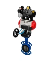 Затвор дисковый поворотный DN.ru WBV1413E-2W-Fb-H Ду150 Ру16, корпус - чугун GGG50, диск - чугун GGG40, EPDM, с пневмоприводом PA-DA-105, пневмораспределителем 4M310-08 AC220V, БКВ APL-410N EX, ручным дублером MON3-700-T38-ISO, БПВ AFC2000