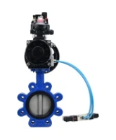 Затвор дисковый поворотный DN.ru WBV1631E-2W-Fb-H Ду125 Ру16 LUG корпус - чугун QT450, диск - нержавеющая сталь 304, уплотнение - EPDM, с пневмоприводом PA-DA-105-1, пневмораспределителем 4V320-10 AC220V, БКВ APL-210N и БПВ AFC2000