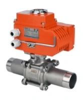 Кран шаровой DN.ru BV3232P(3pc)-FP-W-ISO-H LONG Ду100 Ру16 полнопроходной, под приварку, корпус - нержавеющая сталь SS316, уплотнение - PTFE, с 1/4-оборотным электроприводом QT-N-020EM-O1-380VAC-У1 380В HARK