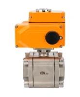 Кран шаровой DN.ru BV3232P(3pc)-FP-SW-ISO-H Ду80 Ру63 полнопроходной, корпус - нержавеющая сталь SS316, под приварку, с электроприводом DN.ru QT-N-015EM-O1-380VAC-У1 HARK