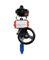 Затвор дисковый поворотный DN.ru WBV1432E-2W-Fb-H Ду150 Ру16, корпус - чугун GGG50, диск - нержавеющая сталь 316L, уплотнение - EPDM, с пневмоприводом PA-DA-105, пневмораспределителем 4M310-08 AC220V, БКВ APL-410N EX, ручным дублером MON3-700-T38-ISO