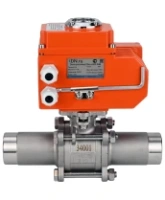 Кран шаровой DN.ru BV3232P(3pc)-FP-W-ISO-H LONG Ду100 Ру16 полнопроходной, под приварку, корпус - нержавеющая сталь SS316, уплотнение - PTFE, с 1/4-оборотным электроприводом QT-N-020EM-O1-380VAC-У1 380В HARK