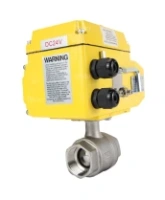 Кран шаровой DN.ru BV3232P(2pc)-FP-T-ISO-H Ду50 Ру63 полнопроходной двухходовой, нержавеющая сталь 316, внутренняя резьба, уплотнение - PTFE, с электроприводом четвертьоборотнымQT-N-008EM-O1-24VDC-У1