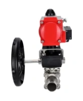 Кран шаровой DN.ru BV3232P(3pc)-FP-W-ISO-H LONG Ду50 Ру40 полнопроходной, корпус - нержавеющая сталь 316, уплотнение - PTFE, под приварку, с пневмоприводом PA-DA-083, пневмораспределителем 4M310-08 AC220V и ручным дублером MON2-450-T28-ISO