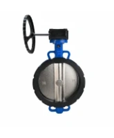 Затвор дисковый поворотный DN.ru WBV1413E-2W-Fb-ISO-R Ду350 Ру16 межфланцевый, корпус - чугун GGG50, диск - чугун GGG40, уплотнение - EPDM, с редуктором