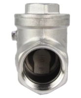 Клапан обратный DN.ru VC3232P-T 1 1/4″ Ду32 Ру16 муфтовый, поворотный, корпус - нержавеющая сталь, диск - нержавеющая сталь, уплотнение - PTFE