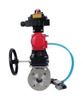 Кран шаровой DN.ru BV3232P(2pc)-FP-F-ISO-H Ду65 Ру16, фланцевый, полнопроходной, нержавеющая сталь SS316, PTFE, с пневмоприводом PA-DA-083, пневмораспределителем 4V320-08 AC220V, БКВ APL-410N Ex, ручным дублером MON2-450-T28-ISO, БПВ AFC2000