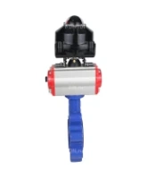 Затвор дисковый поворотный DN.ru WBV1631E-2W-Fb-H Ду100 Ру16 LUG корпус - чугун QT450, диск - нержавеющая сталь 304, уплотнение - EPDM, с пневмоприводом DN.ru PA-DA-083, пневмораспределителем 4M310-08 AC220V и БКВ APL-510N EX