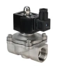 Клапан электромагнитный DN.ru VS331-VT-NO-220VAC 1/2″ Ду15 Ру10, соленоидный двухходовой, корпус - нержавеющая сталь 304, уплотнение - Viton, резьбовой, нормально-открытый, прямого действия, катушка - 220В