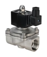 Клапан электромагнитный DN.ru VS331-NT-NO-220VAC 1″ Ду25 Ру10, соленоидный двухходовой, корпус - нержавеющая сталь 304, уплотнение - NBR, резьбовой, нормально-открытый, прямого действия, катушка - 220В