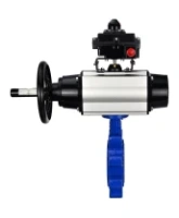 Затвор дисковый поворотный DN.ru WBV1631E-2W-Fb-H Ду125 Ру16 LUG корпус - чугун QT450, диск - нержавеющая сталь 304, уплотнение - EPDM, с пневмоприводом PA-DA-105-1 и БКВ APL-410N EX